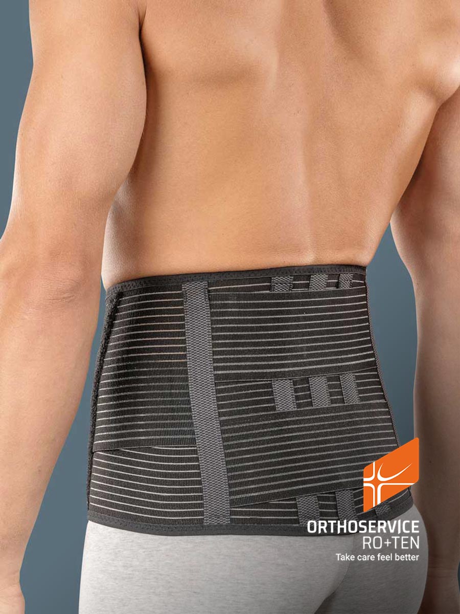 LINEAR70 - LLow elastic orthosis with a rigid and thermoformable pad to stabilize the lumbar rachis and relieve pressure