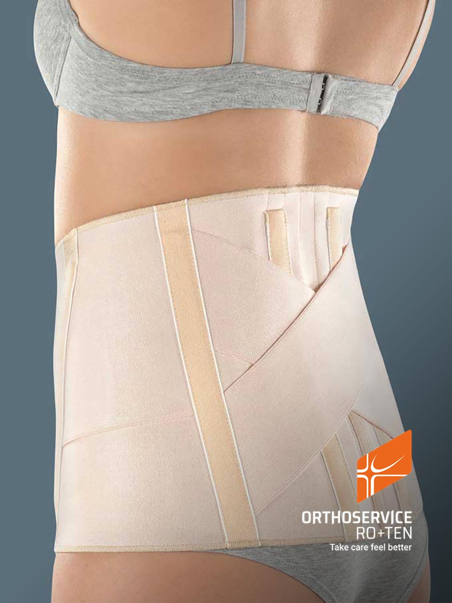 Crisscross78 - Low elastic orthosis with rigid and thermoformable pads to stabilize the lumbar rachis and relieve pressure