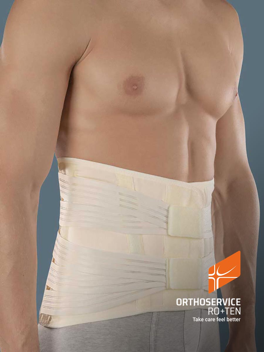 SAT55 - Low orthosis with rigid and thermoformable pads to stabilize the lumbar rachis and relieve pressure 
