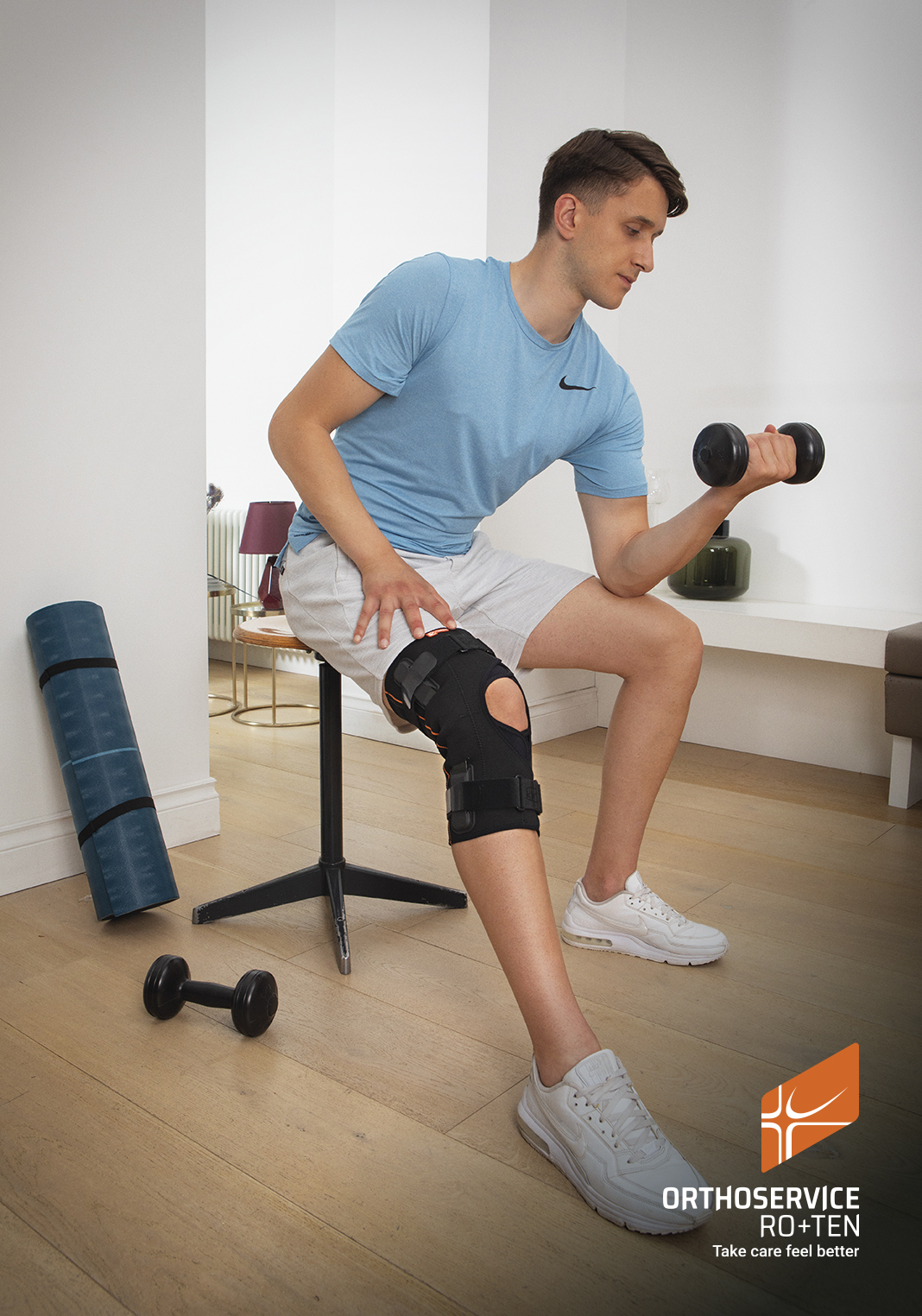 GENUFIT 15A - Knieorthese aus AirX™ Gewebe mit Gelenkschienen und Frontöffnung