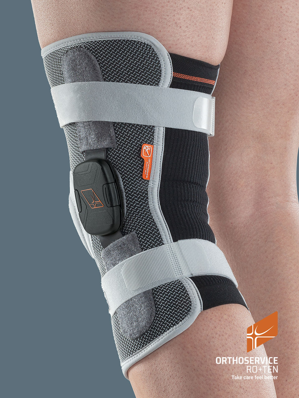 GENUSKILL 22 – Knieorthese mit polyzentrischen Gelenkschienen zur Flexion/Extension-Einstellung, kurz