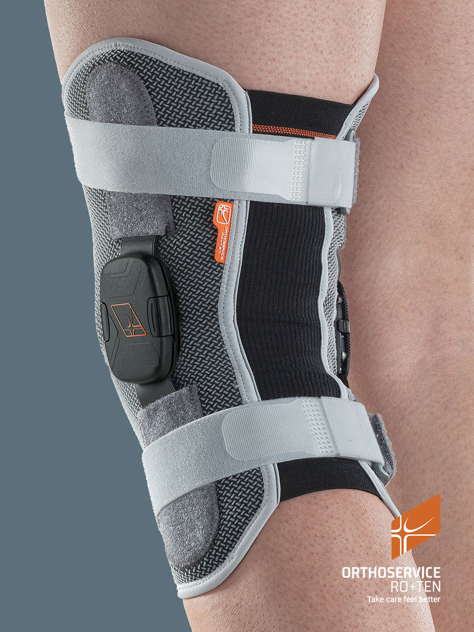 GENUSKILL 22A - Knee orthosis with hinges and F-E control, short wraparound
