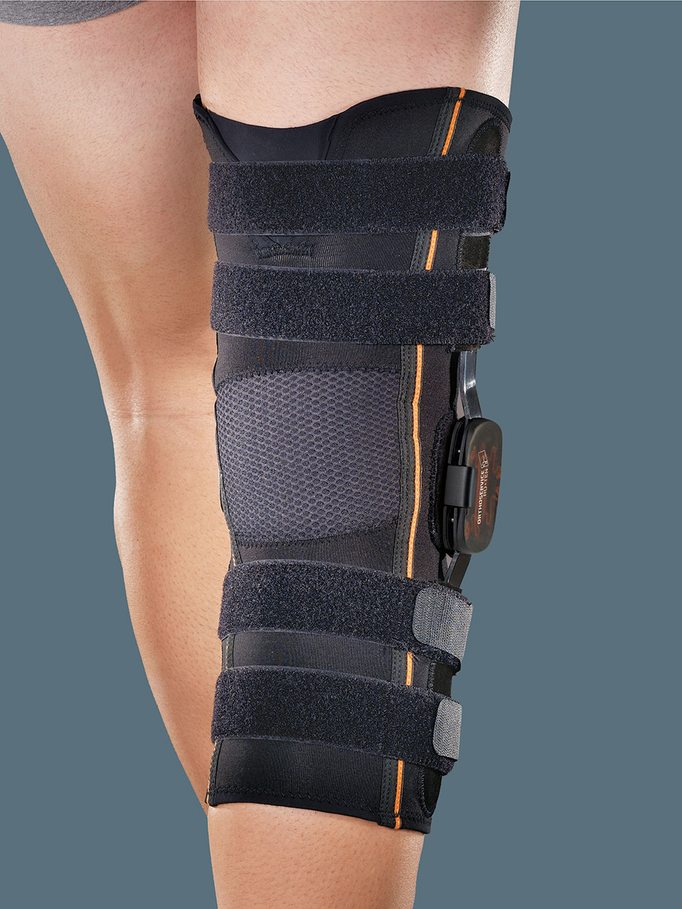 genuFIT 30 - Knieorthese aus AirX™ Gewebe mit polyzentrischen Gelenkschienen zur Flexion/Extension-Einstellung, lang