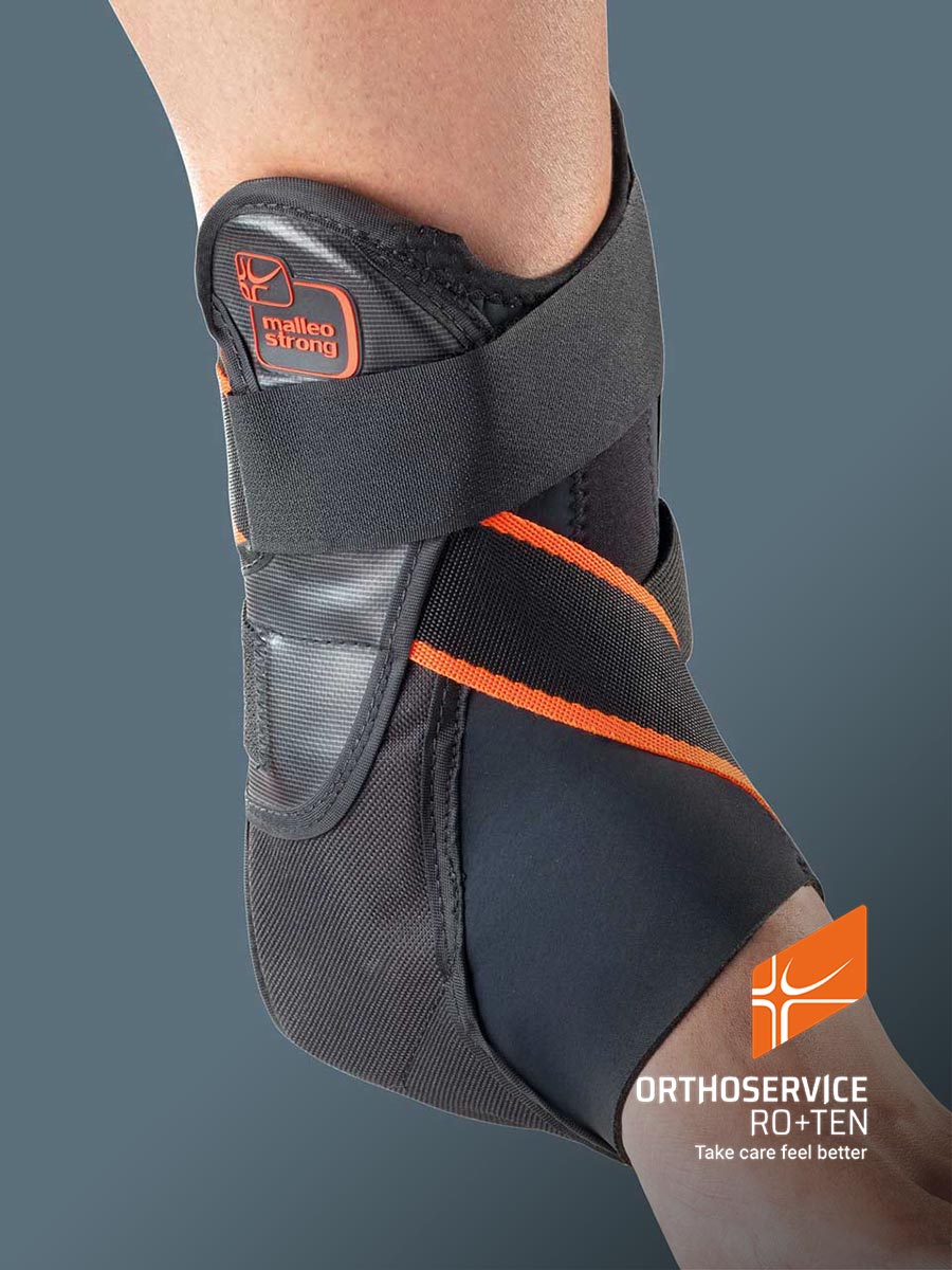 MALLEOSTRONG PRO - Zweischalige Orthese für den Knöchel mit Schaumstoffpolster und lateral-medialem Zuggurt