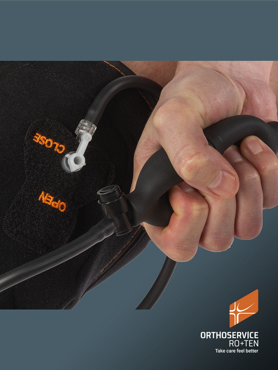GenuPOLAR PRO - Knee brace with polycentric hinged rods for F-E control and accessories for compression and  cold therapy